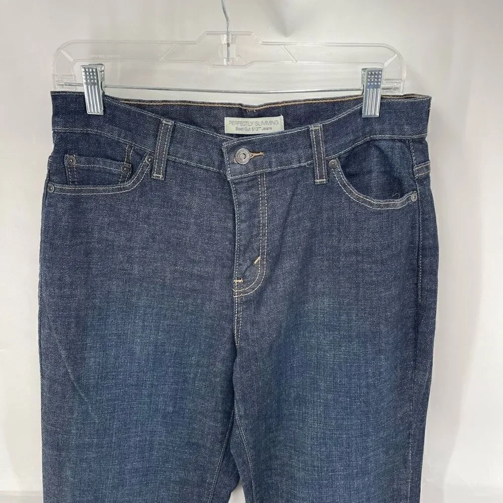 Levi's Womens Bootcut 512 Jeans Perfectly Slimming Denim Stretch Blue 12 Medium